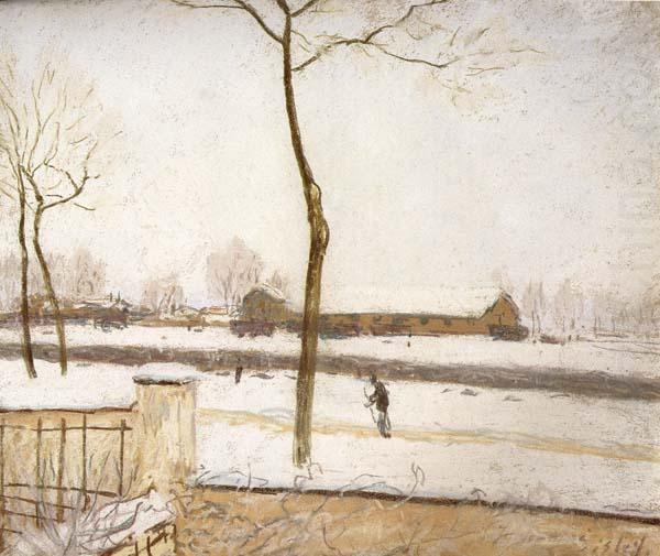 Alfred Sisley Snow Scene,Moret Station china oil painting image